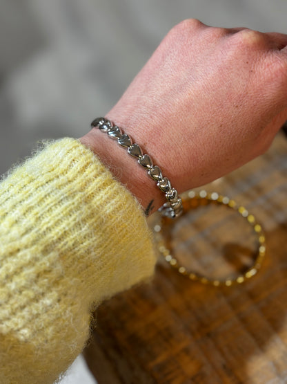 Bracciale rigido CUORE PIENO