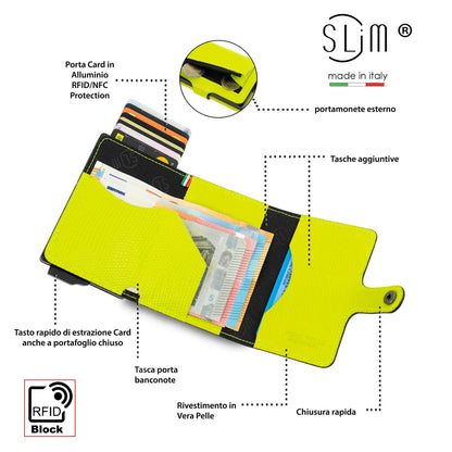 Portafoglio SLIM TEJUS LIME