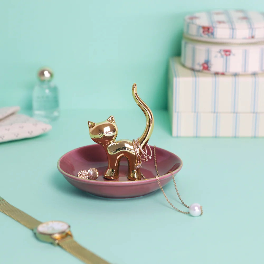 Porta anelli GOLD CAT