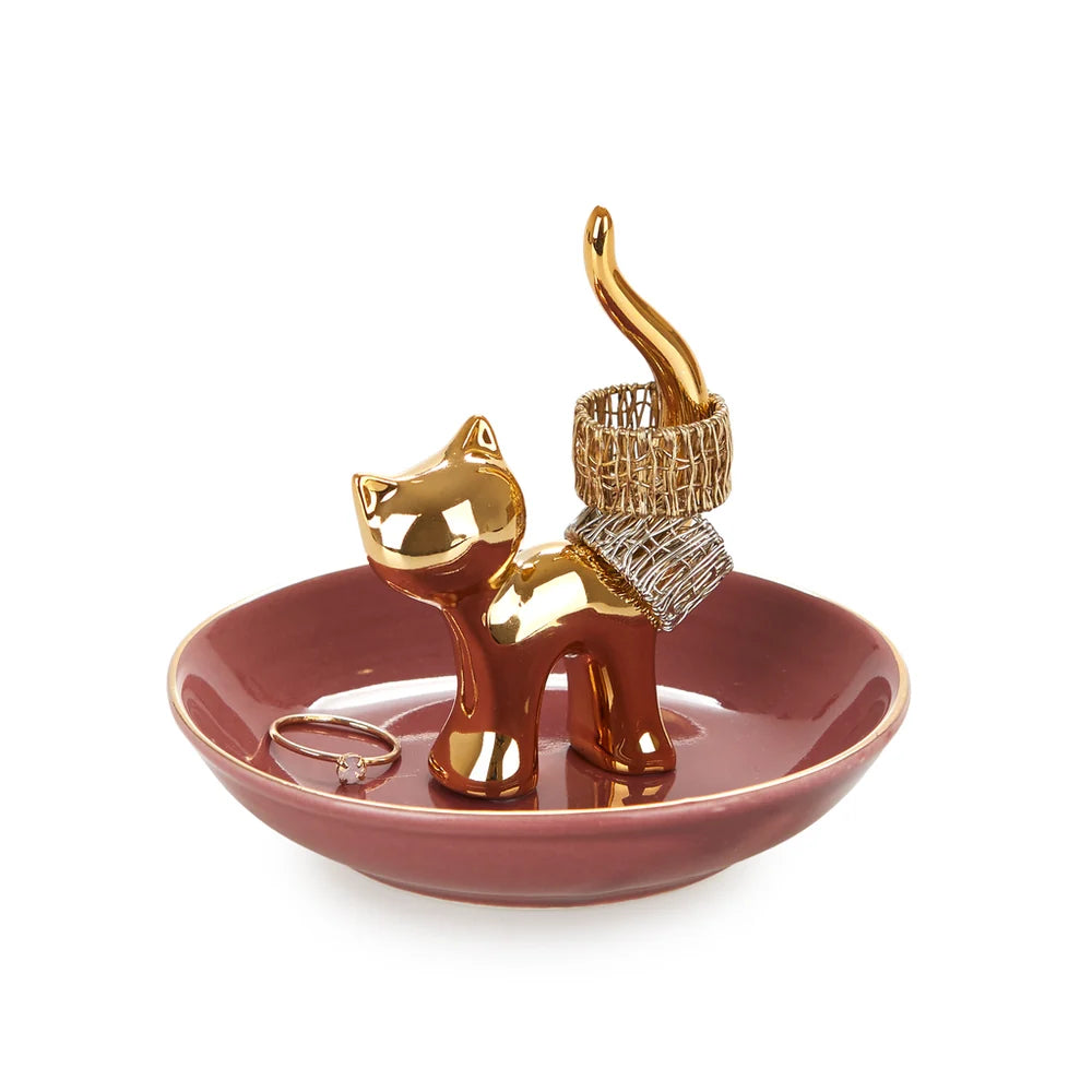 Porta anelli GOLD CAT