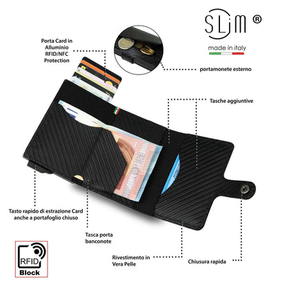 Portafoglio SLIM CARBON NERO