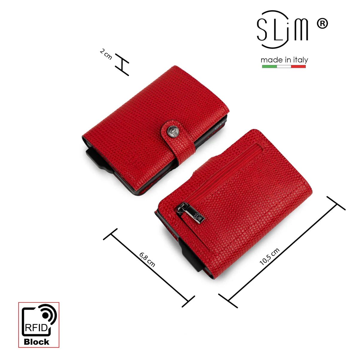 Portafoglio SLIM TEJUS ROSSO