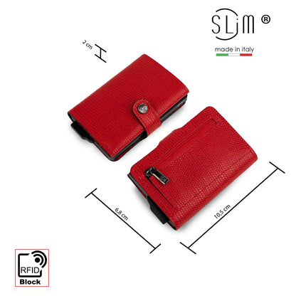 Portafoglio SLIM TEJUS ROSSO