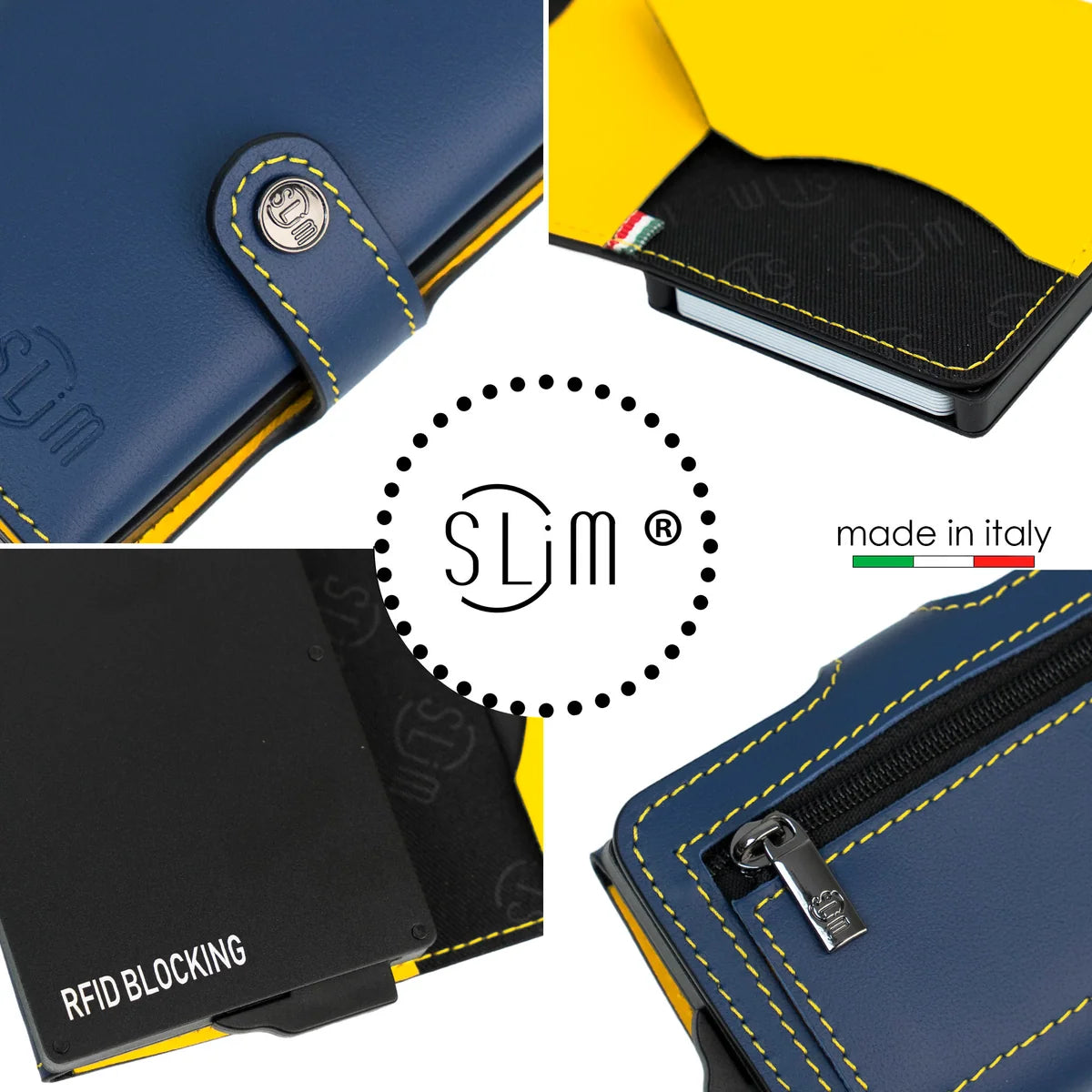 Portafoglio SLIM BLU&GIALLO