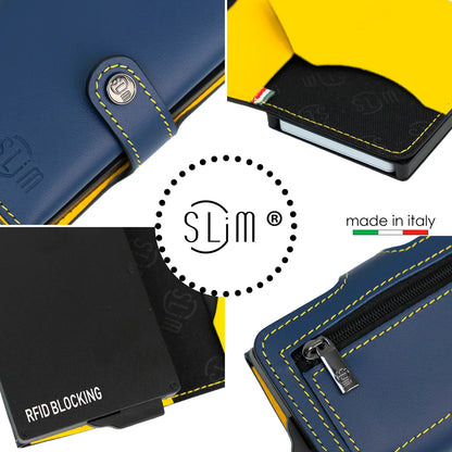 Portafoglio SLIM BLU&GIALLO