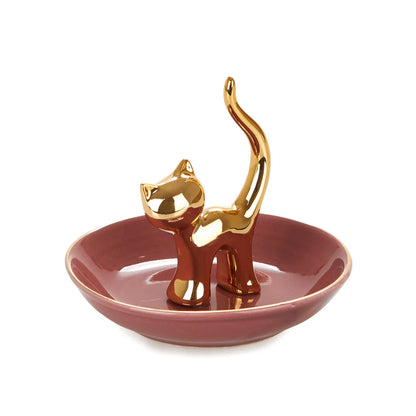 Porta anelli GOLD CAT