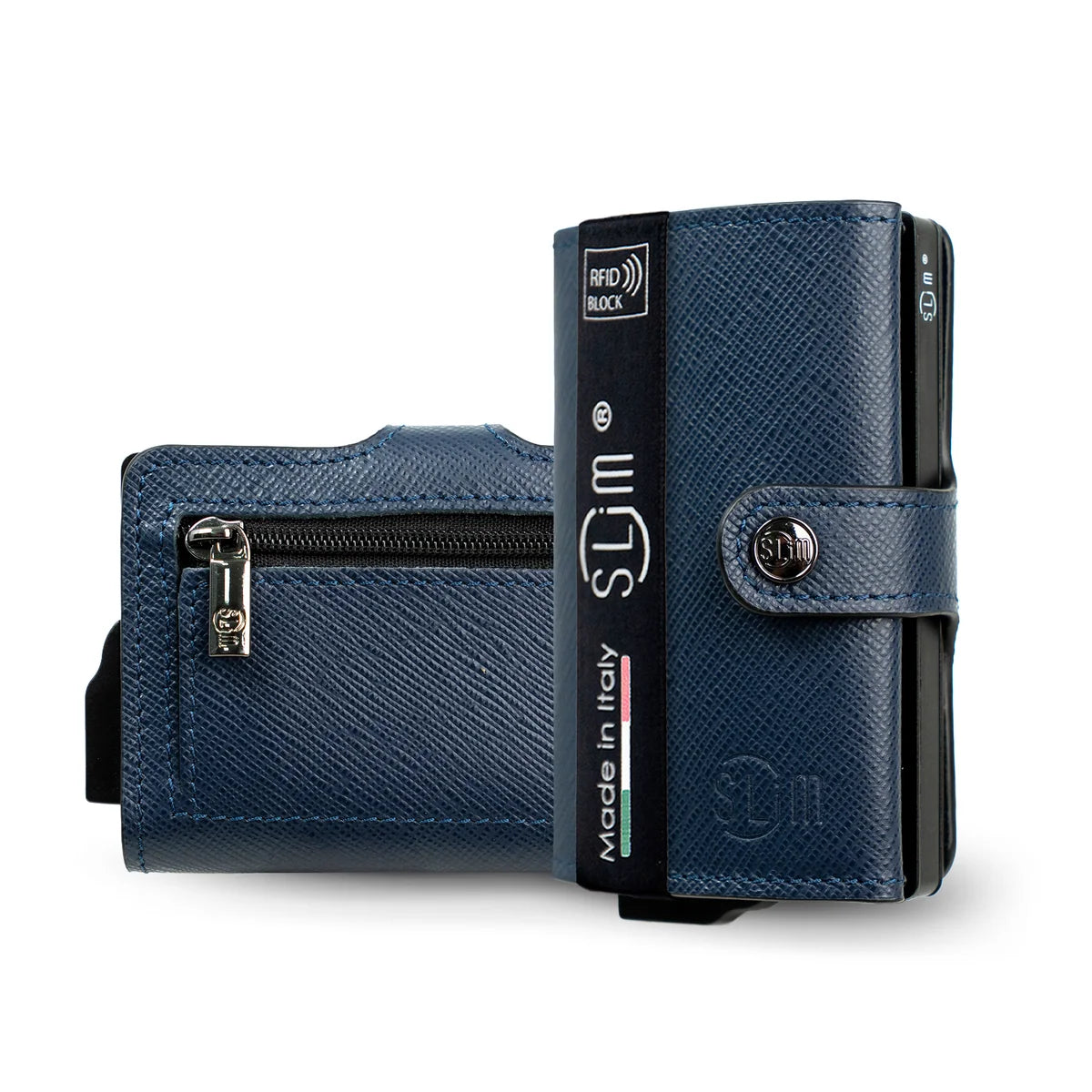 Portafoglio SLIM SAFFIANO BLU