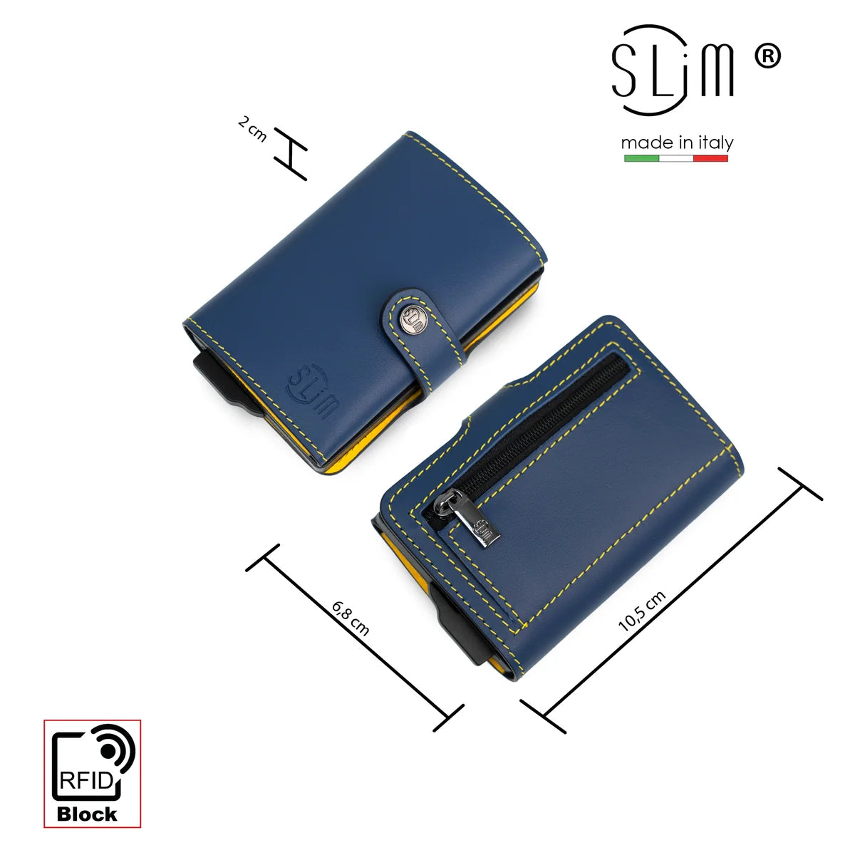 Portafoglio SLIM BLU&GIALLO