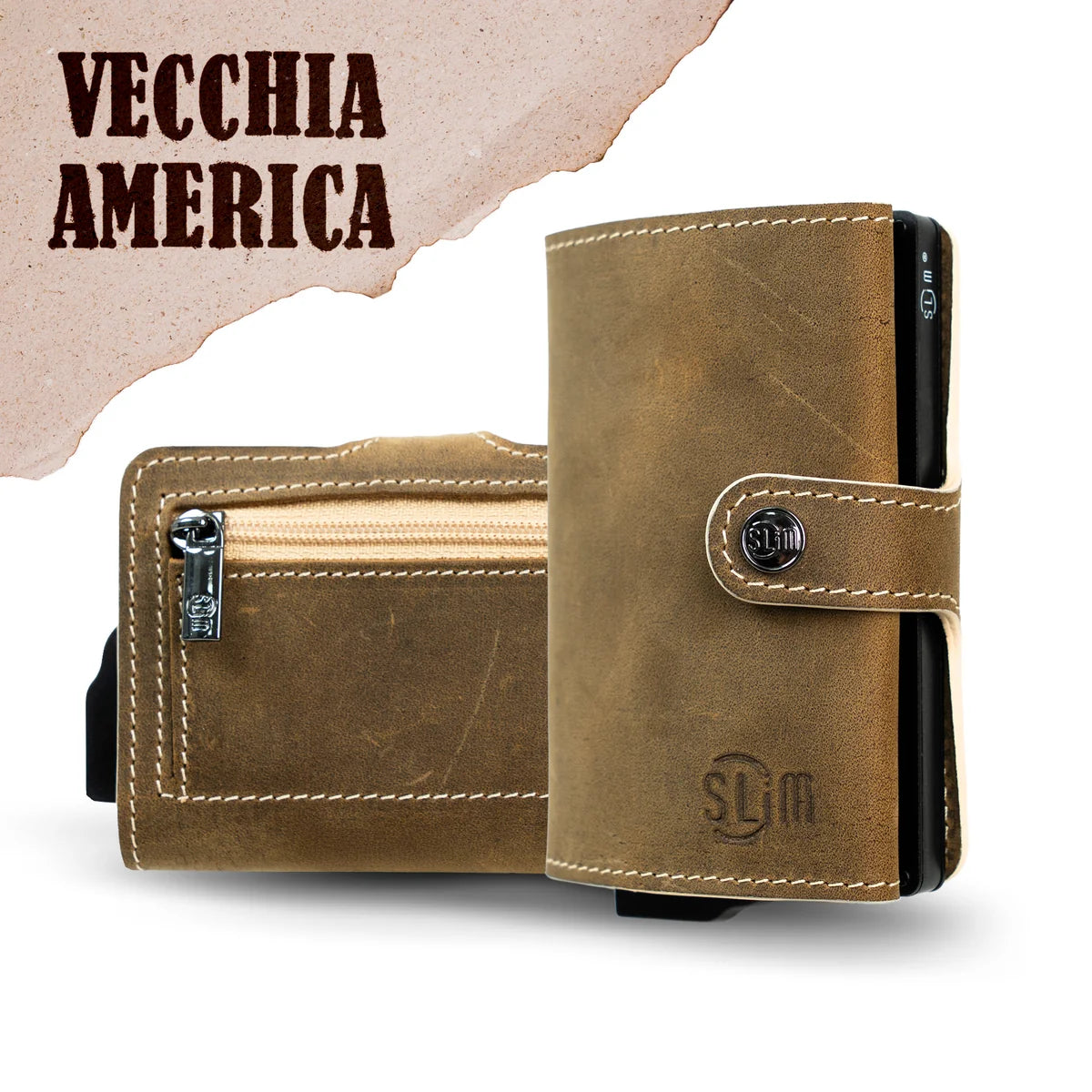 Portafoglio SLIM OLD AMERICA SABBIA